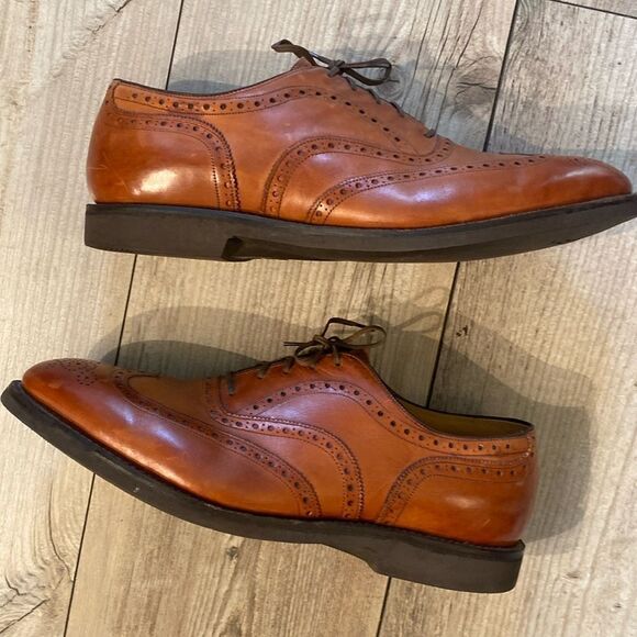 Johnston & Murphy Size 11.5 Mens Calfskin Mahogany Dress Shoes